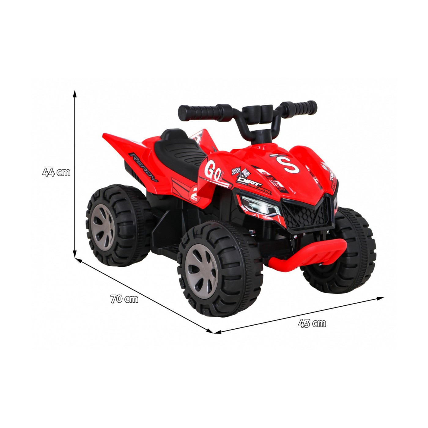 Quad Nejrychlejší dětská baterie červená + 25W motor