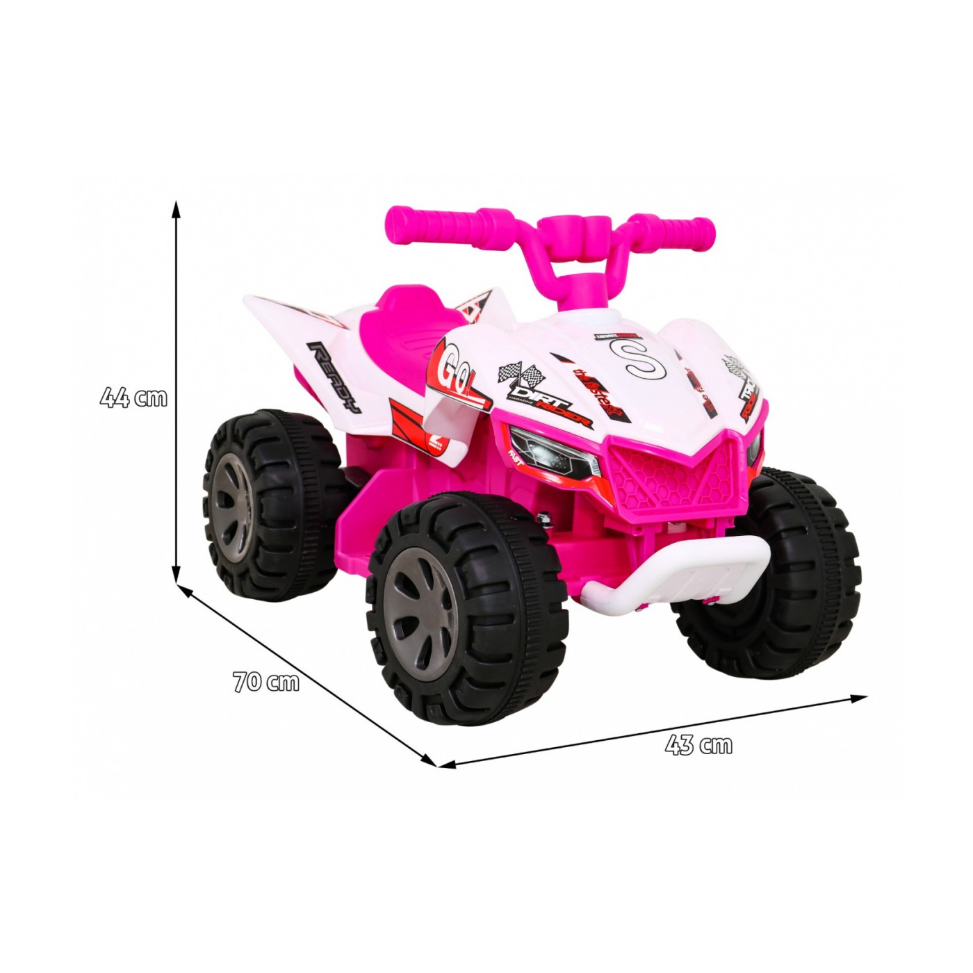 Nejrychlejší dětská baterie Quad růžová + motor 25W