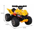 Quad Nejrychlejší dětská baterie žlutý + 25W motor
