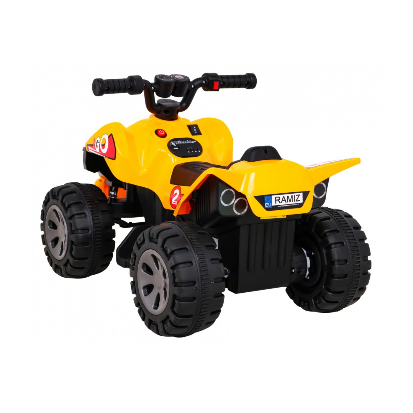 Quad Nejrychlejší dětská baterie žlutý + 25W motor