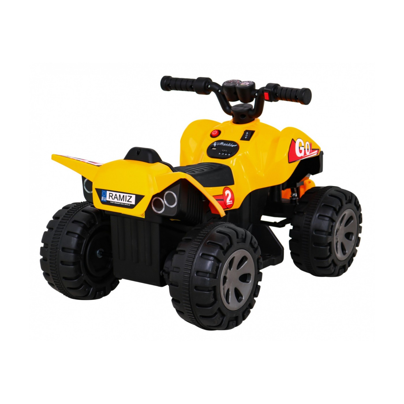 Quad Nejrychlejší dětská baterie žlutý + 25W motor