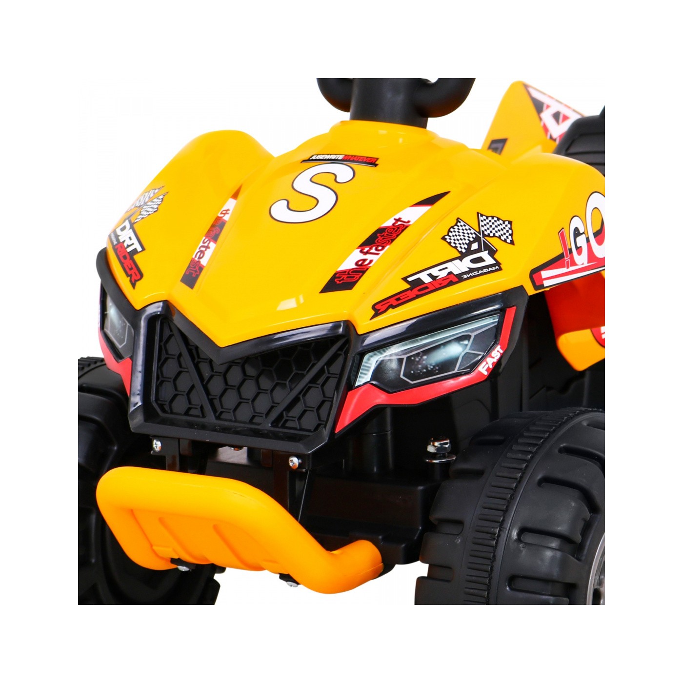 Quad Nejrychlejší dětská baterie žlutý + 25W motor