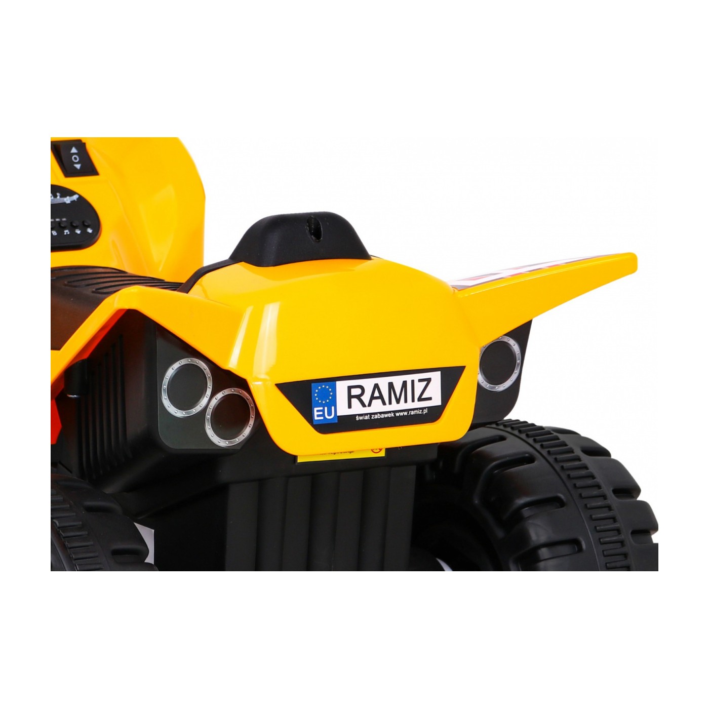 Quad Nejrychlejší dětská baterie žlutý + 25W motor