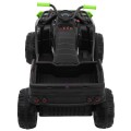 Quad XL dětská baterie ATV černo-zelená 4x4 pohon kufr pomalý start EVA audio LED
