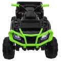 Quad XL dětská baterie ATV černo-zelená 4x4 pohon kufr pomalý start EVA audio LED