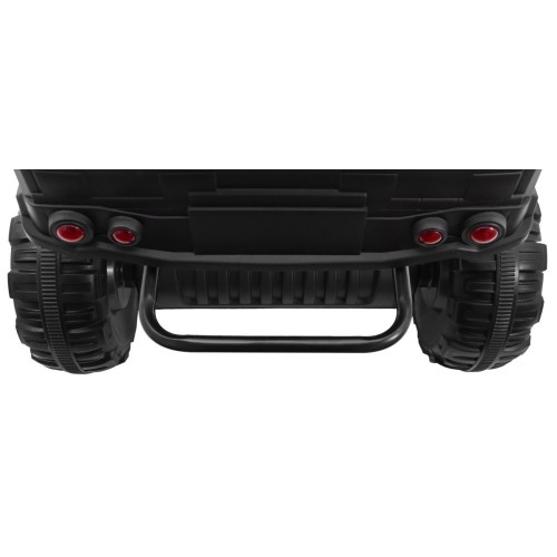 Čtyřkolka XL ATV 2,4 GHz na dětskou baterii černo-zelený dálkový ovladač 4x4 napájený kufr pomalý start EVA audio LED