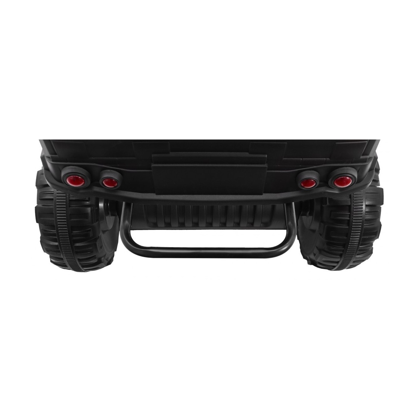 Čtyřkolka XL ATV 2,4 GHz na dětskou baterii černo-zelený dálkový ovladač 4x4 napájený kufr pomalý start EVA audio LED
