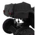 Čtyřkolka XL ATV 2,4 GHz na dětskou baterii černo-zelený dálkový ovladač 4x4 napájený kufr pomalý start EVA audio LED