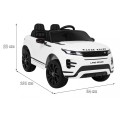 Range Rover Evoque na baterii pro děti bílá + dálkové ovládání + pomalý start + MP3 LED