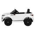 Range Rover Evoque na baterii pro děti bílá + dálkové ovládání + pomalý start + MP3 LED