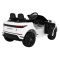Range Rover Evoque na baterii pro děti bílá + dálkové ovládání + pomalý start + MP3 LED
