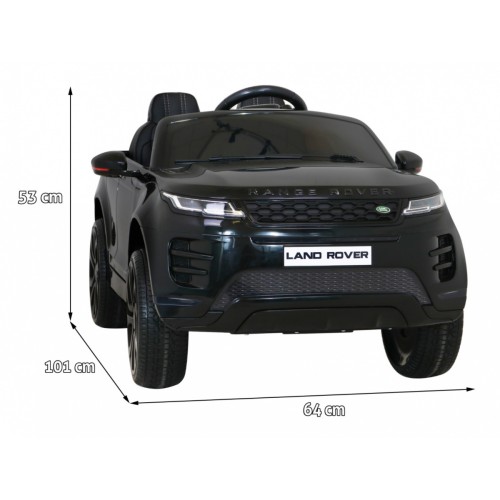 Dětská baterie Range Rover Evoque černá + dálkové ovládání + pomalý start + MP3 LED