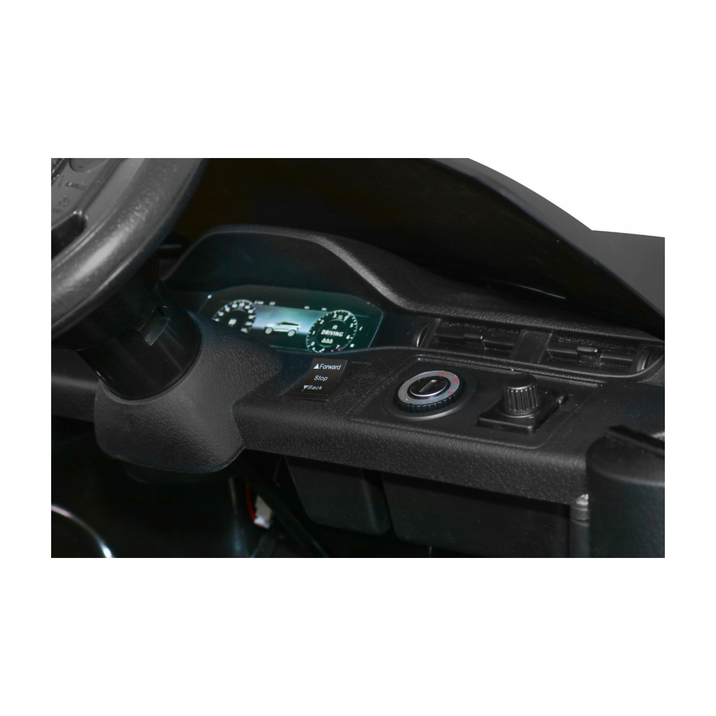 Dětská baterie Range Rover Evoque černá + dálkové ovládání + pomalý start + MP3 LED