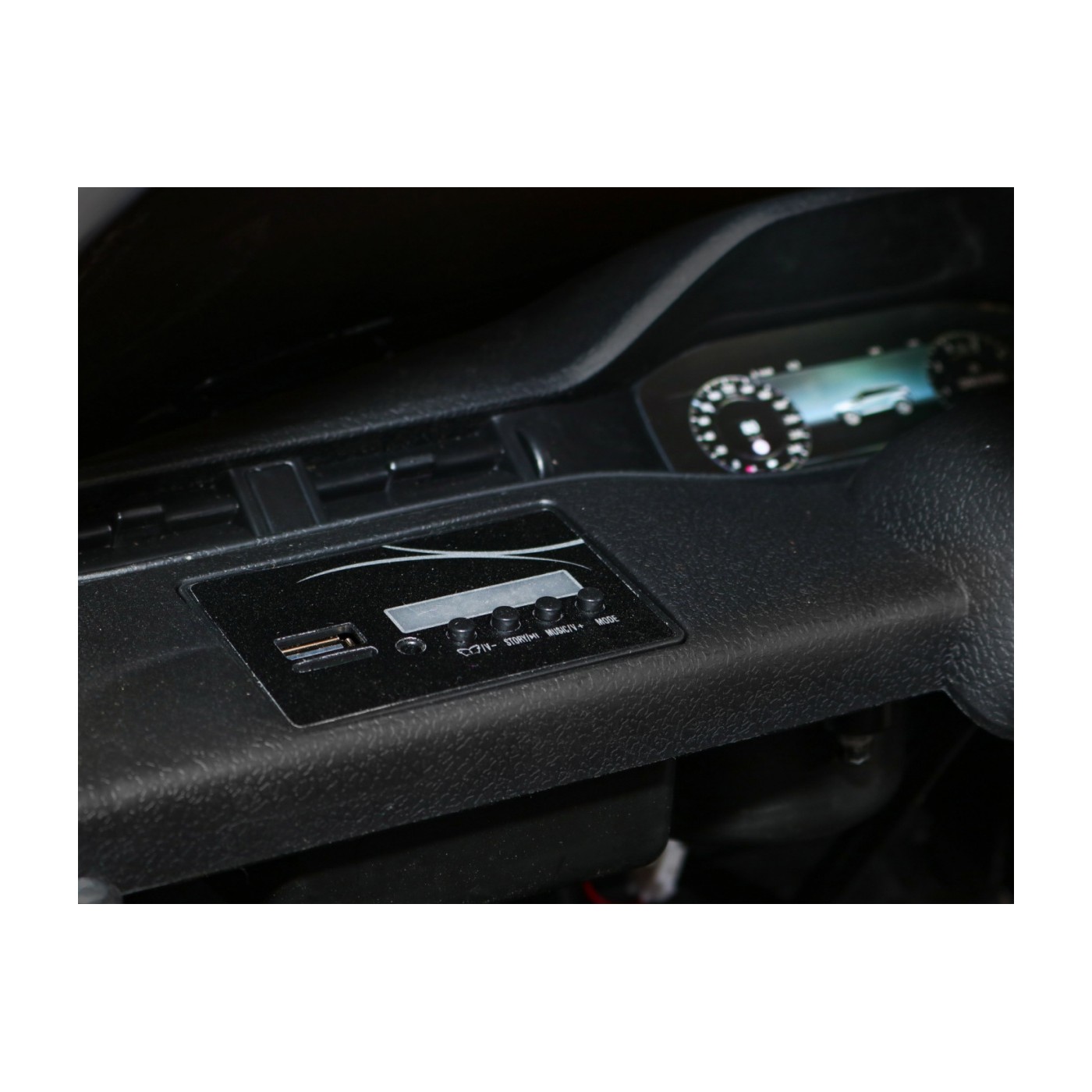 Dětská baterie Range Rover Evoque černá + dálkové ovládání + pomalý start + MP3 LED