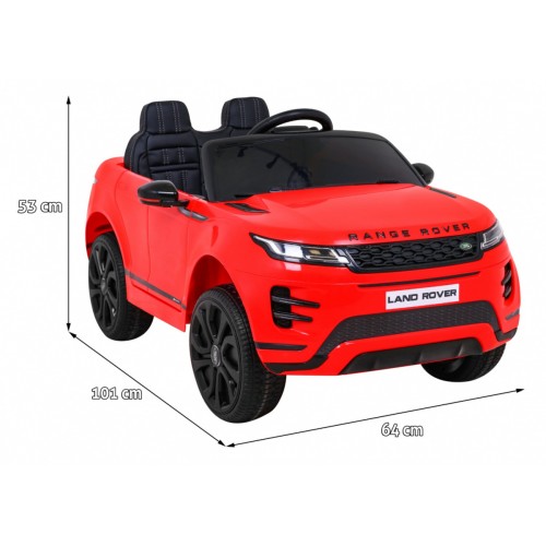 Range Rover Evoque na dětskou baterii červená + dálkové ovládání + pomalý start + MP3 LED