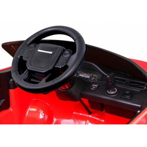 Range Rover Evoque na dětskou baterii červená + dálkové ovládání + pomalý start + MP3 LED