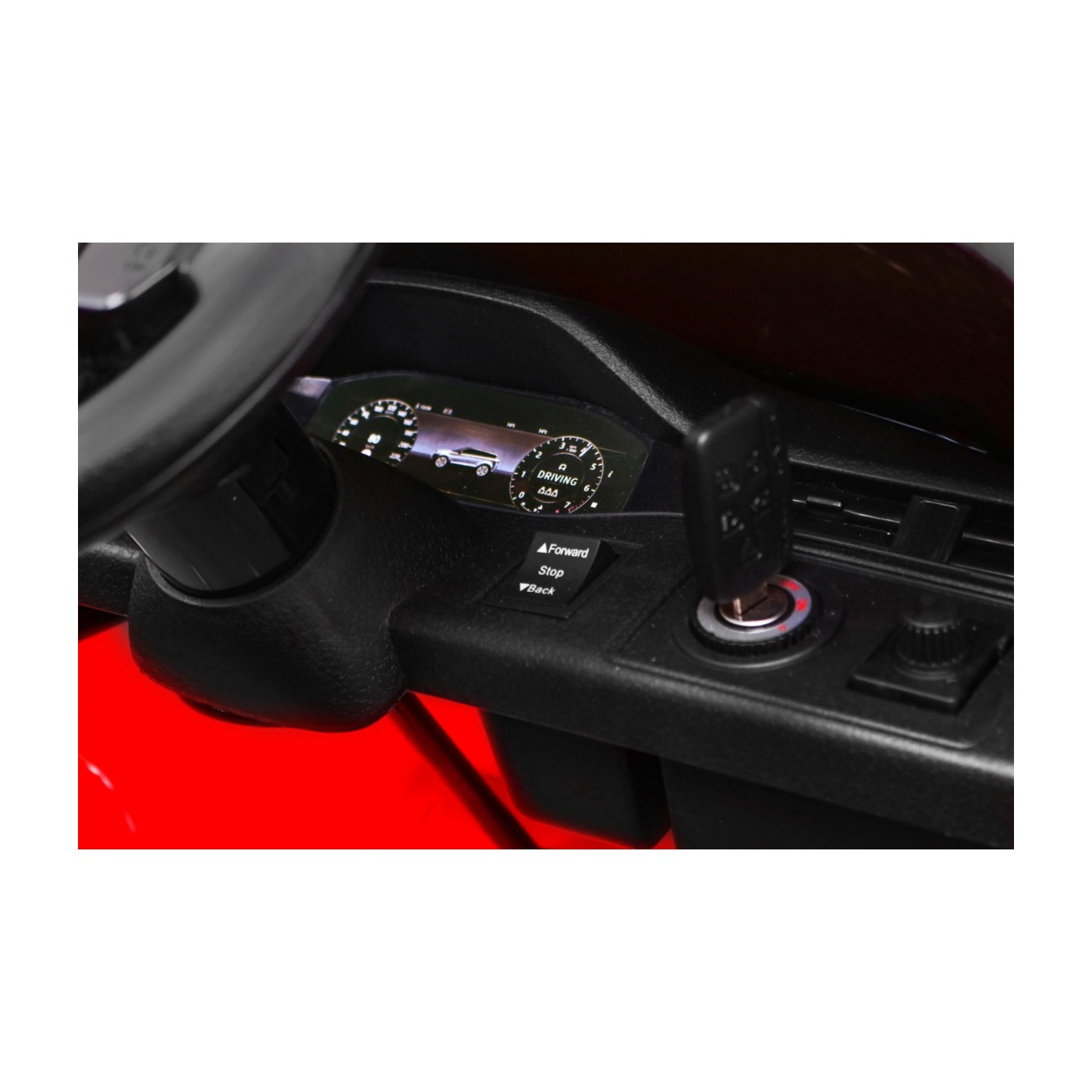 Range Rover Evoque na dětskou baterii červená + dálkové ovládání + pomalý start + MP3 LED