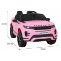 Range Rover Evoque na dětskou baterii růžová + dálkové ovládání + pomalý start + MP3 LED