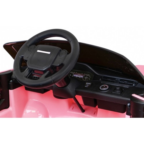 Range Rover Evoque na dětskou baterii růžová + dálkové ovládání + pomalý start + MP3 LED