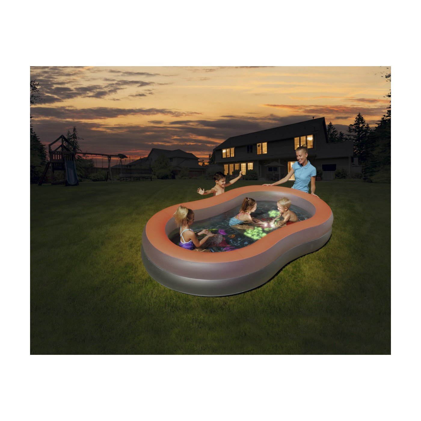 Doodle Glow Pool 280x157x46cm BESTWAY