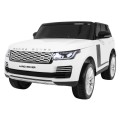 Range Rover HSE 2místné dětské auto bílé + dálkové ovládání + 5bodové pásy + audio panel + LED