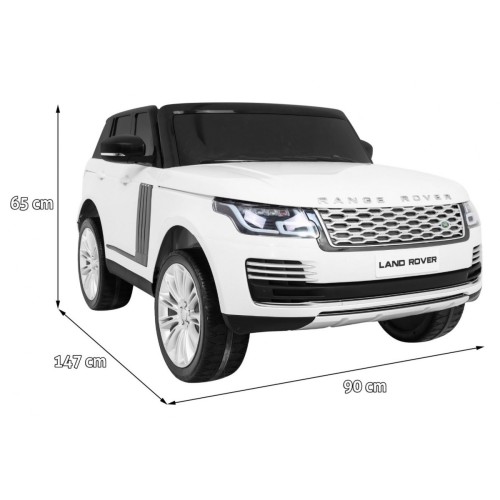 Range Rover HSE 2místné dětské auto bílé + dálkové ovládání + 5bodové pásy + audio panel + LED