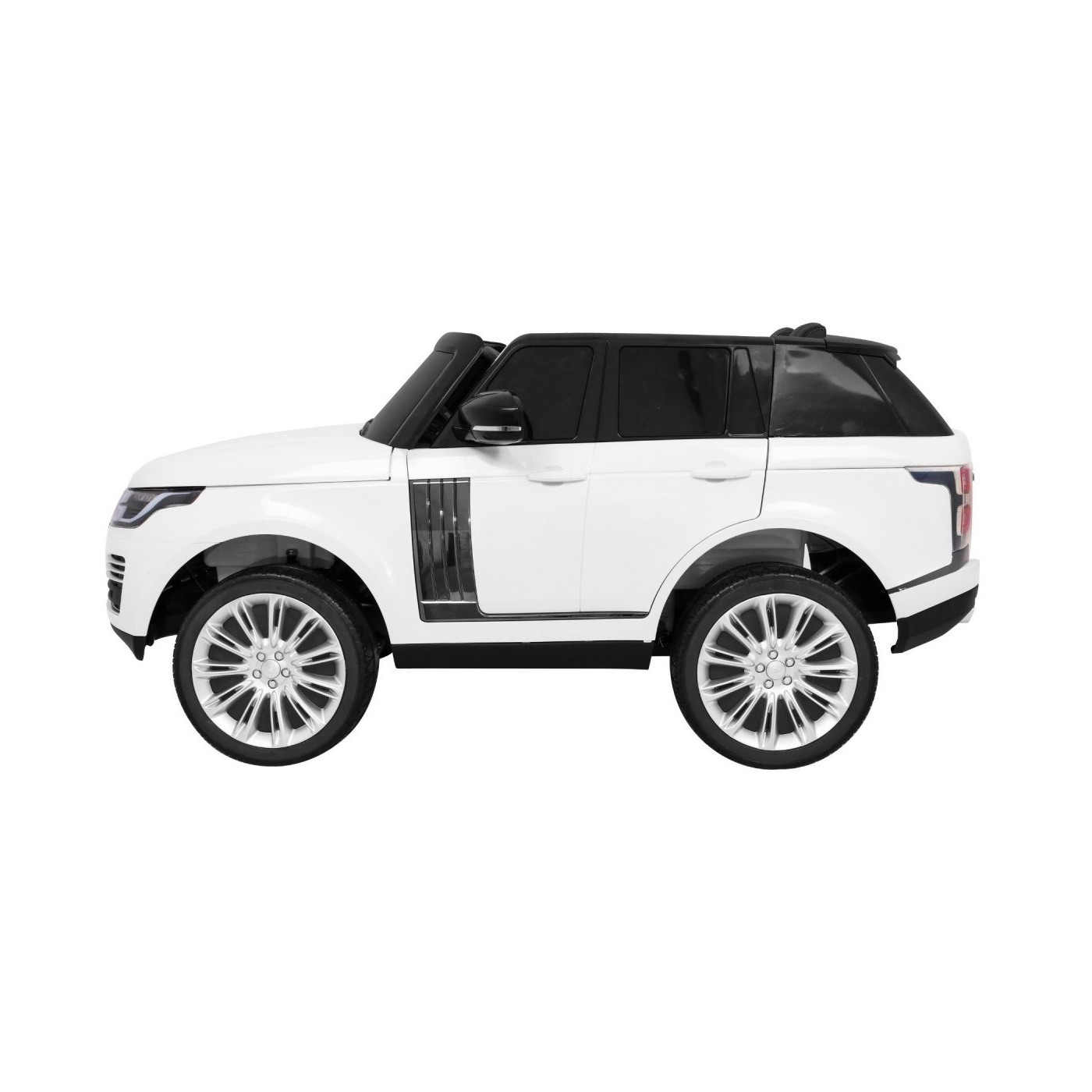 Range Rover HSE 2místné dětské auto bílé + dálkové ovládání + 5bodové pásy + audio panel + LED