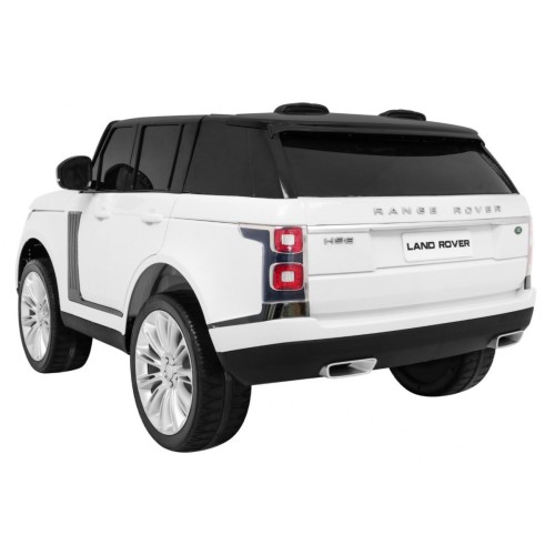 Range Rover HSE 2místné dětské auto bílé + dálkové ovládání + 5bodové pásy + audio panel + LED