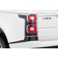 Range Rover HSE 2místné dětské auto bílé + dálkové ovládání + 5bodové pásy + audio panel + LED