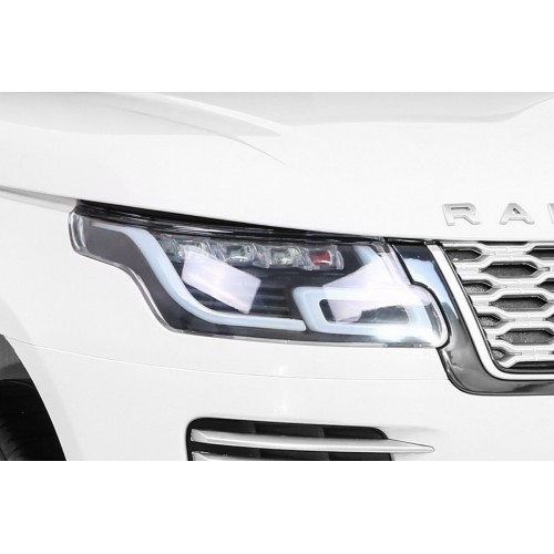 Range Rover HSE 2místné dětské auto bílé + dálkové ovládání + 5bodové pásy + audio panel + LED