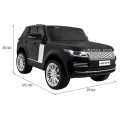 Range Rover HSE 2místné dětské auto černé + dálkové ovládání + 5bodové pásy + audio panel + LED