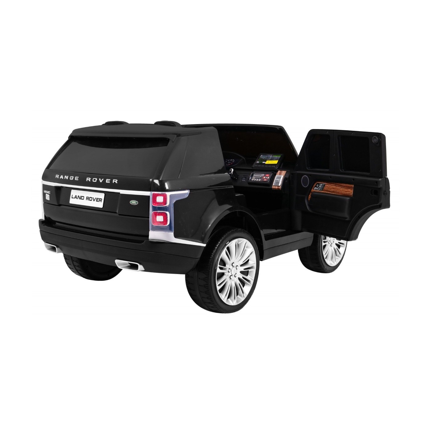 Range Rover HSE 2místné dětské auto černé + dálkové ovládání + 5bodové pásy + audio panel + LED
