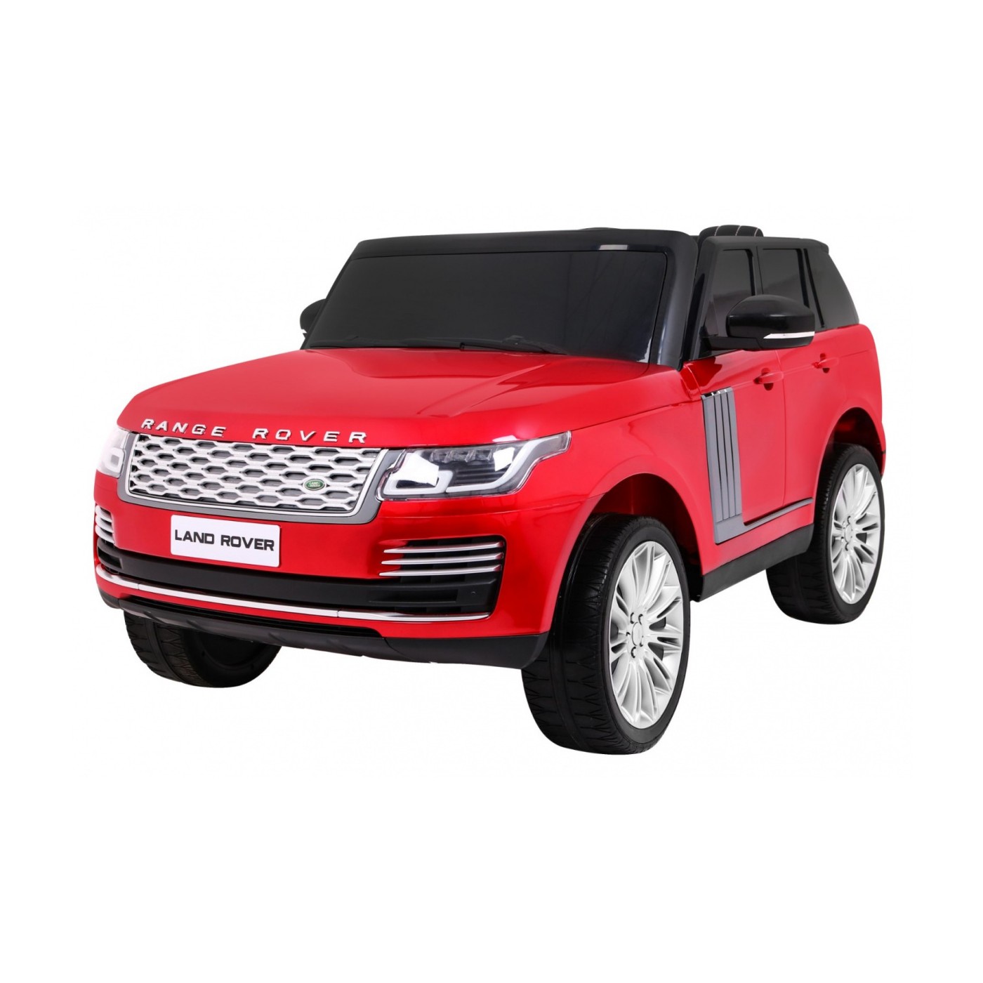 Range Rover HSE Lakované 2 Dětské Auto Červené Dálkové Ovládání 5 Bodové Pásy Audio Panel LED