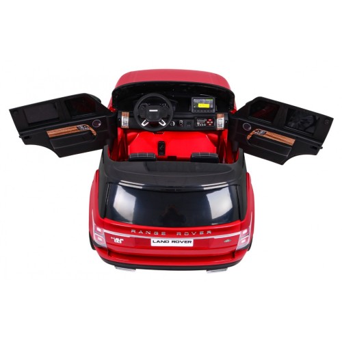 Range Rover HSE Lakované 2 Dětské Auto Červené Dálkové Ovládání 5 Bodové Pásy Audio Panel LED