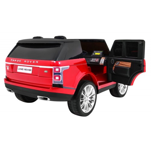 Range Rover HSE Lakované 2 Dětské Auto Červené Dálkové Ovládání 5 Bodové Pásy Audio Panel LED