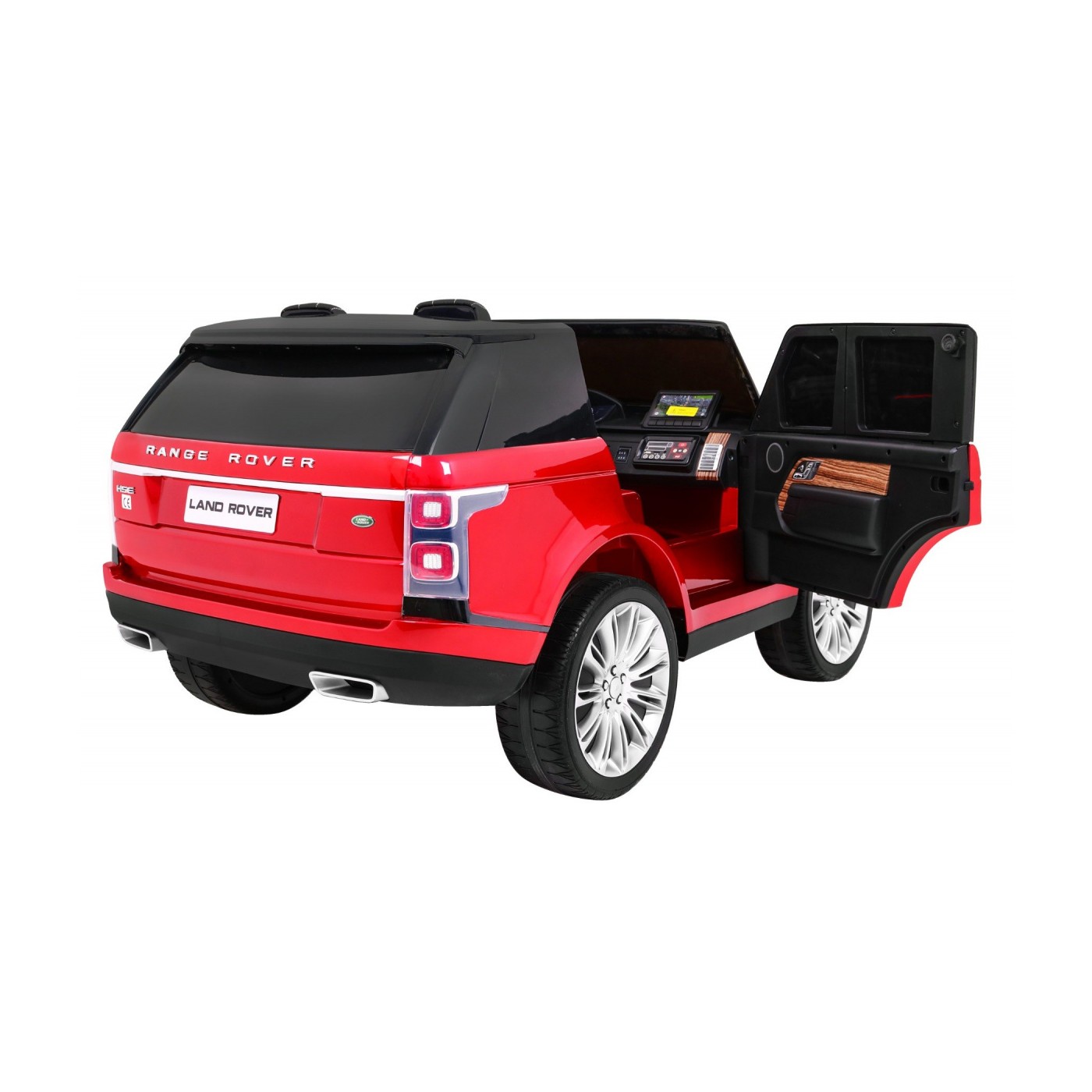 Range Rover HSE Lakované 2 Dětské Auto Červené Dálkové Ovládání 5 Bodové Pásy Audio Panel LED