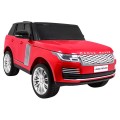 Range Rover HSE Lakované 2 Dětské Auto Červené Dálkové Ovládání 5 Bodové Pásy Audio Panel LED