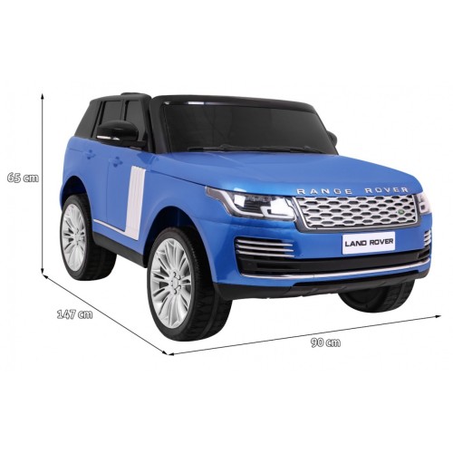 Range Rover HSE Lakované 2 Dětské Auto Modré Dálkové Ovládání 5 Bodové Pásy Audio Panel LED