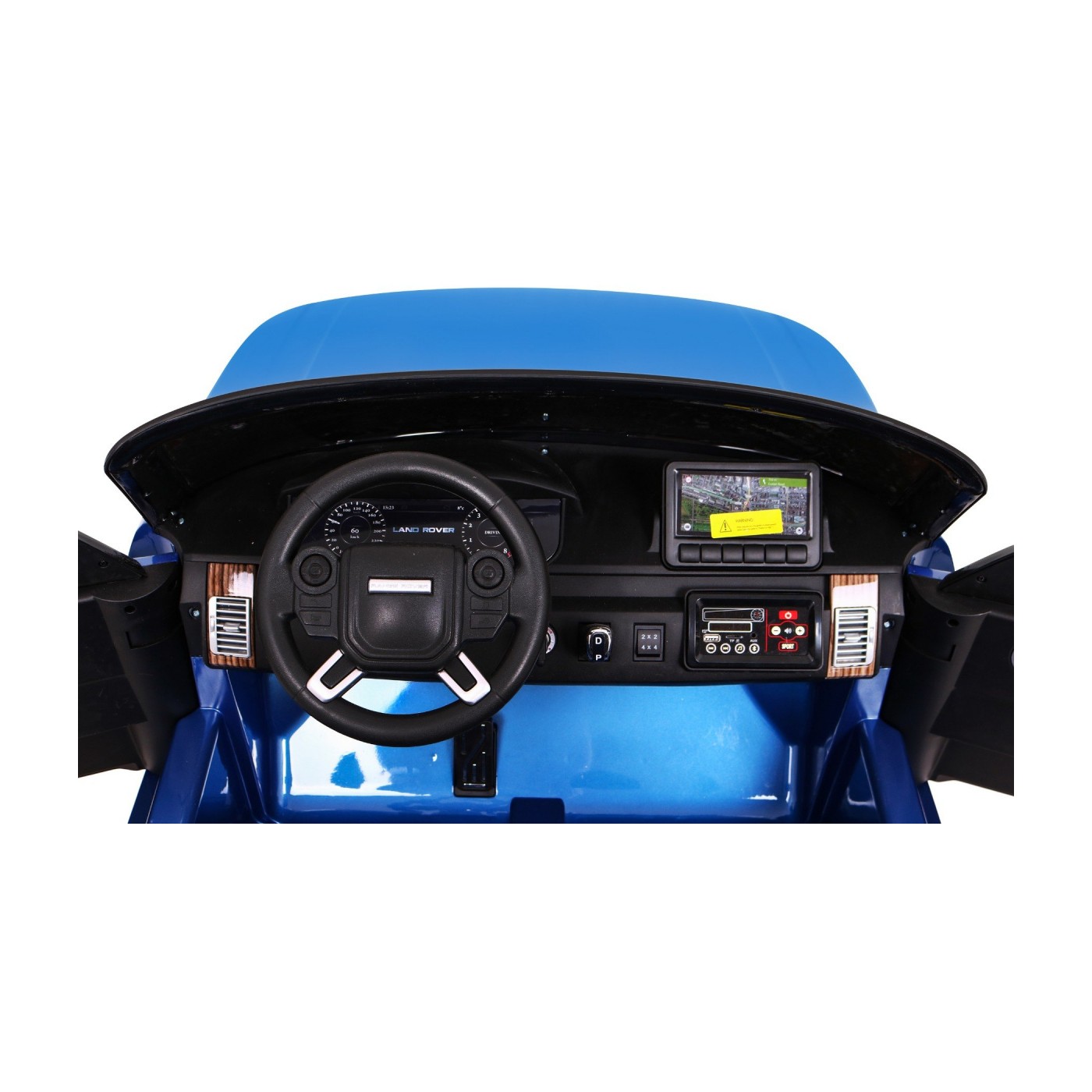 Range Rover HSE Lakované 2 Dětské Auto Modré Dálkové Ovládání 5 Bodové Pásy Audio Panel LED