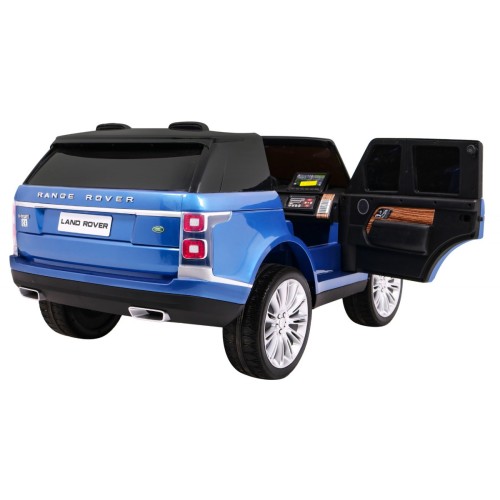 Range Rover HSE Lakované 2 Dětské Auto Modré Dálkové Ovládání 5 Bodové Pásy Audio Panel LED