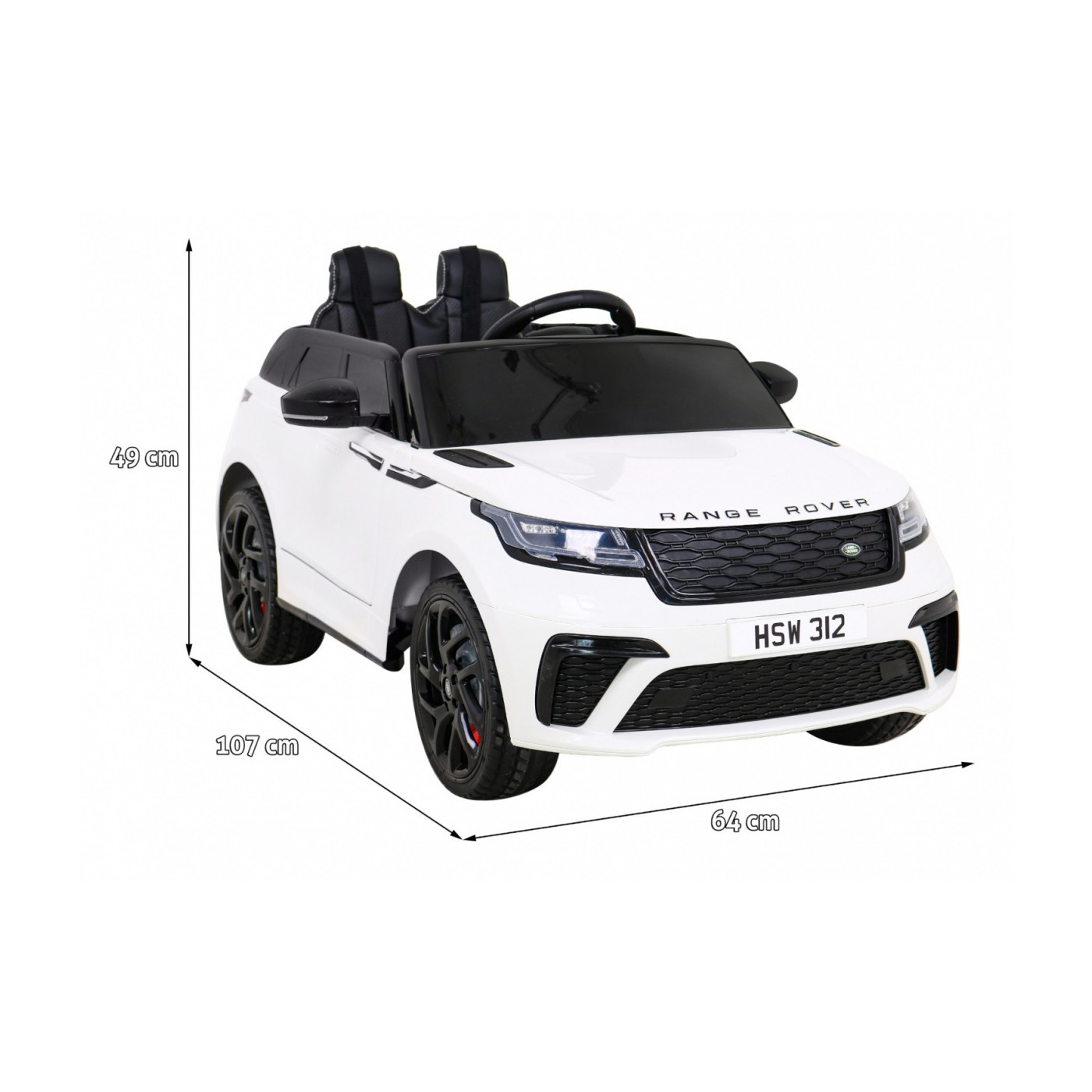 Range Rover Velar Bateriové ovládání Bílá + Dálkové ovládání + EVA + Pomalý start + MP3 LED