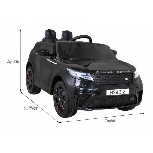 Range Rover Velar Baterie Černý + Dálkové Ovládání + EVA + Pomalý Start + MP3 LED
