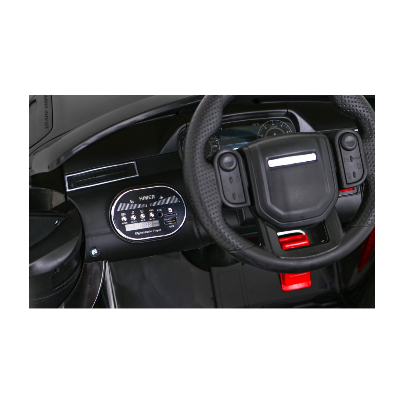 Range Rover Velar Baterie Černý + Dálkové Ovládání + EVA + Pomalý Start + MP3 LED