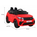 Range Rover Velar baterie ovládaná červeně + dálkové ovládání + EVA + pomalý start + MP3 LED