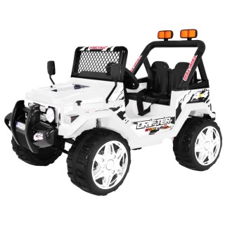 Offroadová dětská baterie Raptor Drifter bílá dálkový pomalý start EVA zvukové světlo
