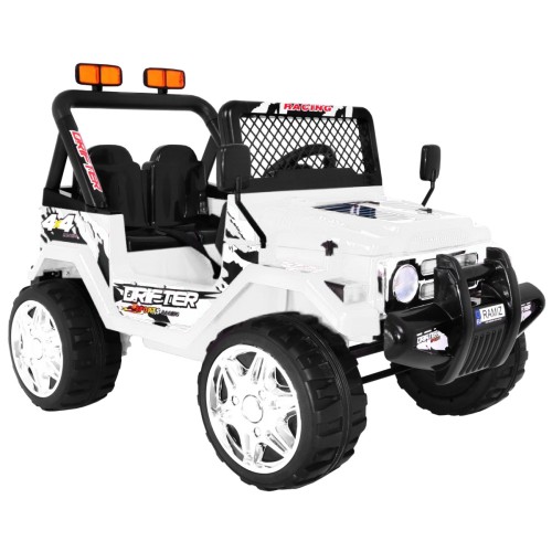 Offroadová dětská baterie Raptor Drifter bílá dálkový pomalý start EVA zvukové světlo