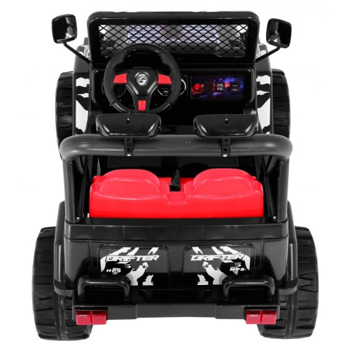 Offroadová dětská baterie Raptor Drifter černá dálkový pomalý start EVA ozvěny světla