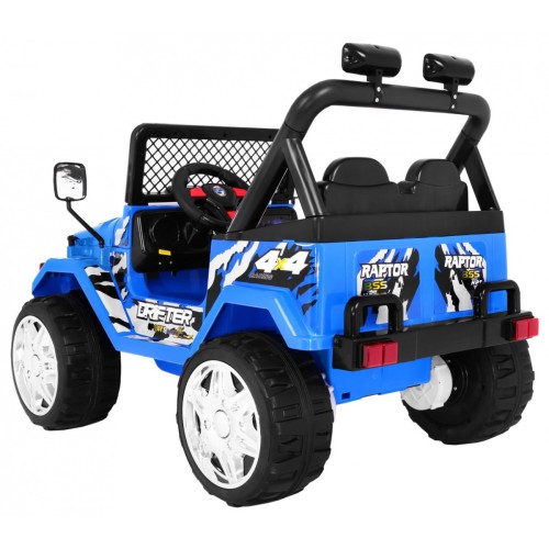 Offroadová dětská baterie Raptor Drifter modrá dálkový pomalý start EVA ozvěny světla