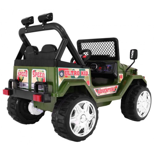 Offroadová dětská baterie Raptor Drifter Zelená dálková pomalu startující EVA divoká světla