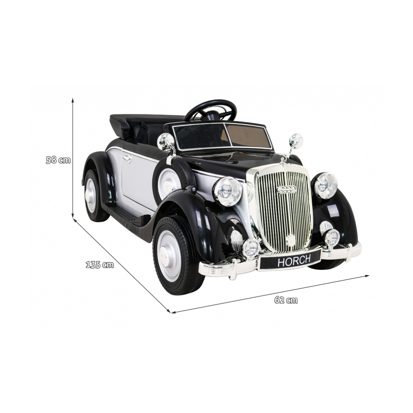 Vozidlo Retro Audi Horch 930V stříbrná